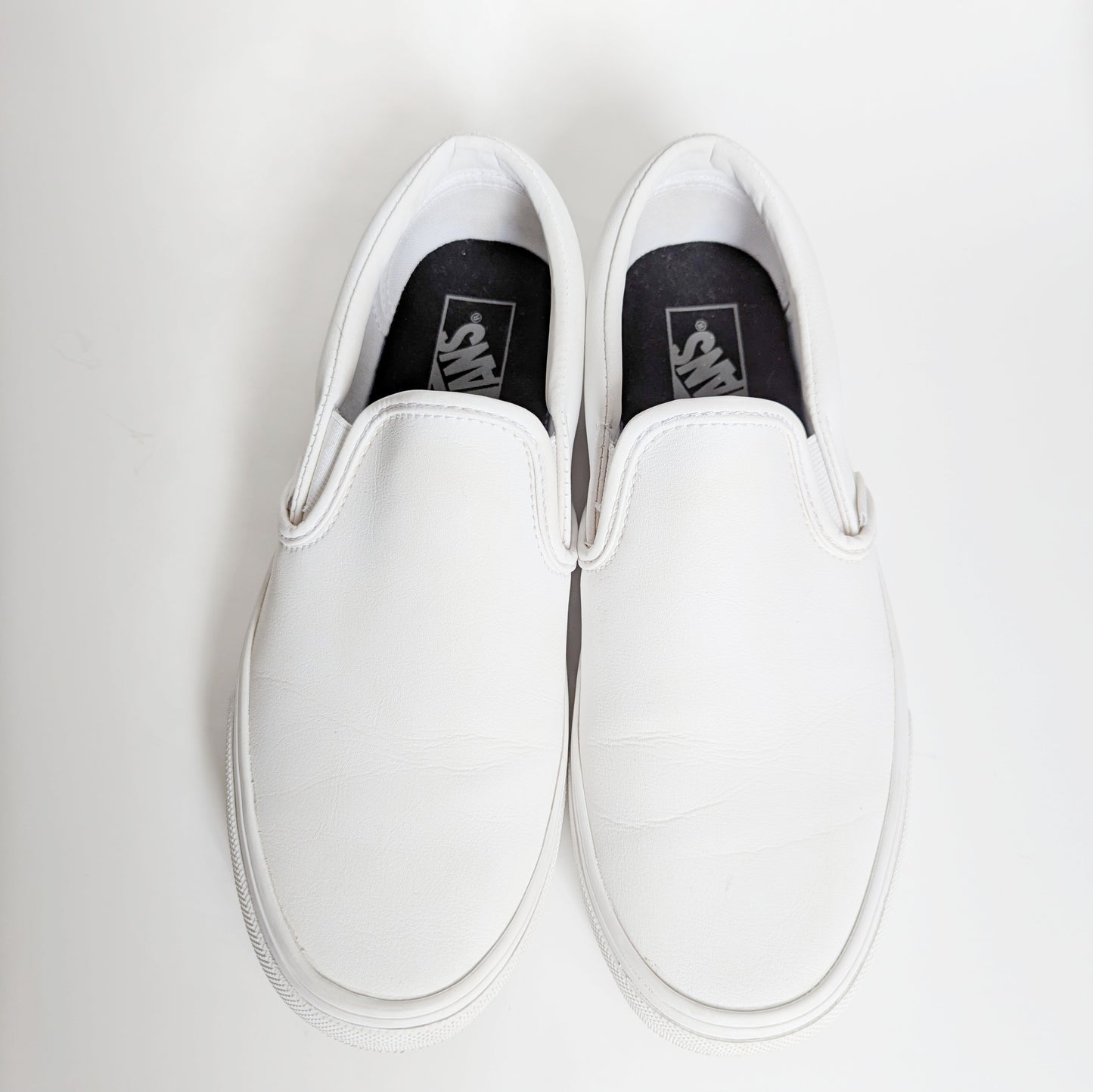 Vans white leather