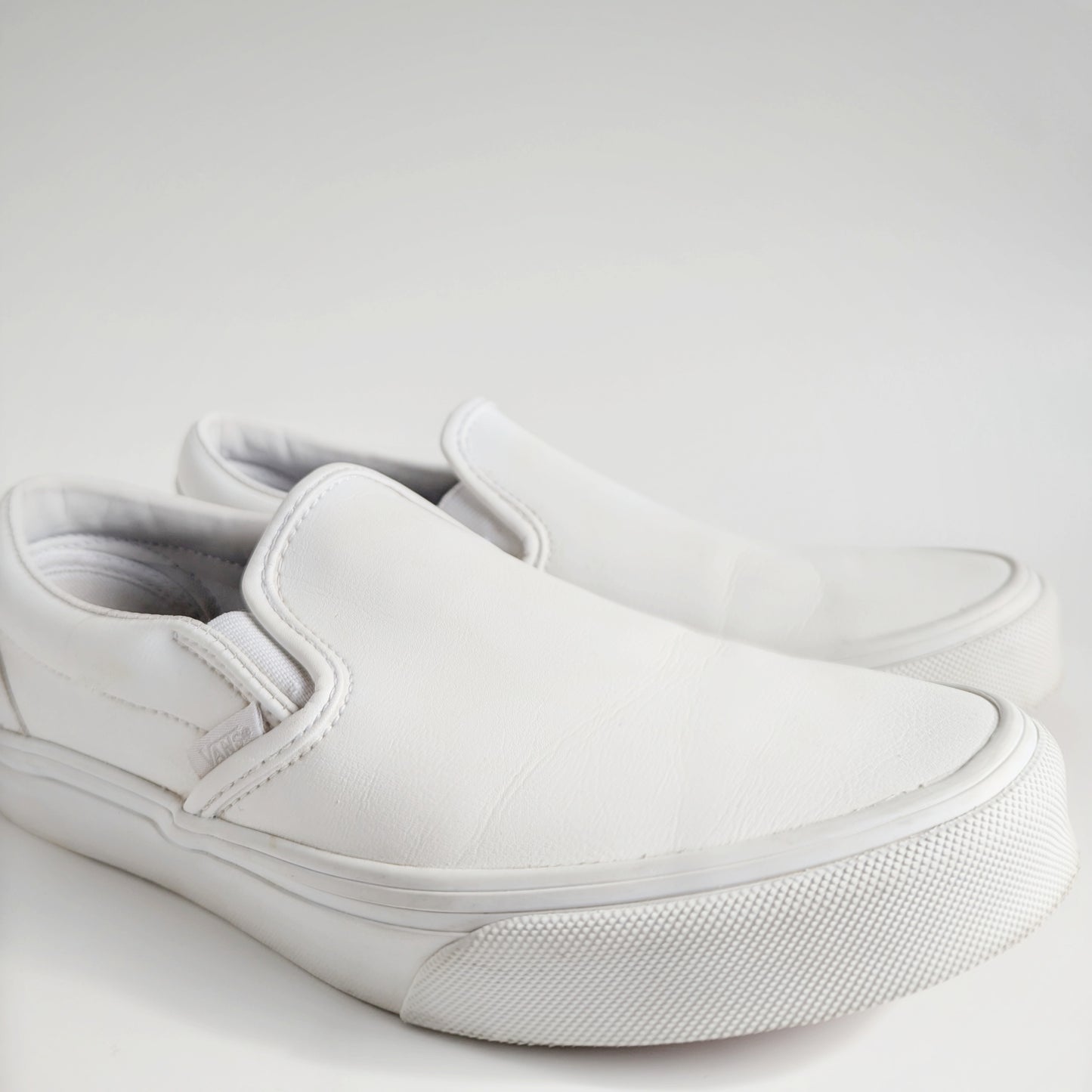 Vans white leather