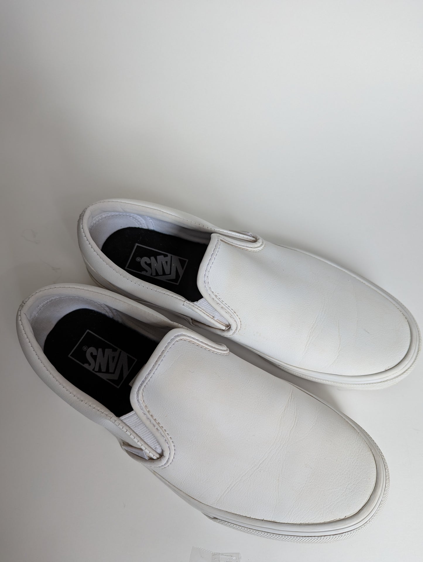 Vans white leather