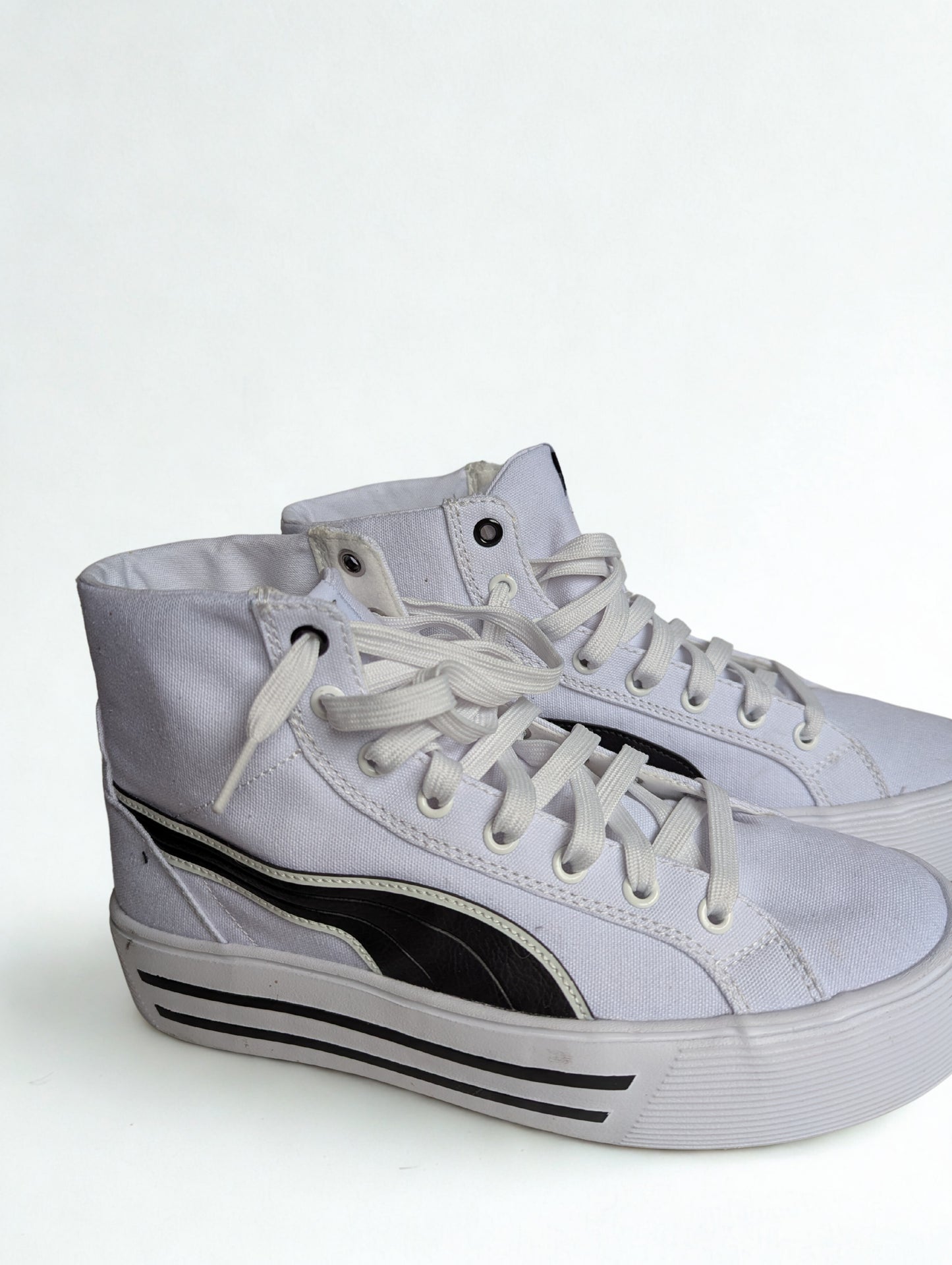 Puma black and white high tops